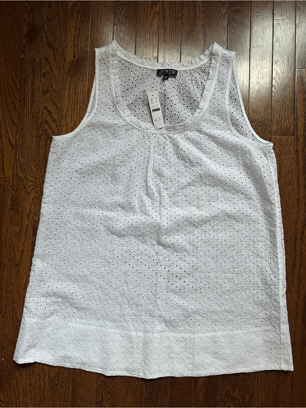 NWT J.Crew Ruffle Eyelet Mini Dress White Medium CS547 *mark - Picture 5 of 15